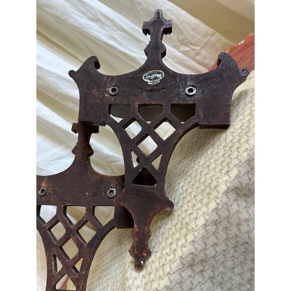 Vintage Syroco Wood Shelves oriental chinoiserie pagoda Asian style Chinese - Picture 12 of 16